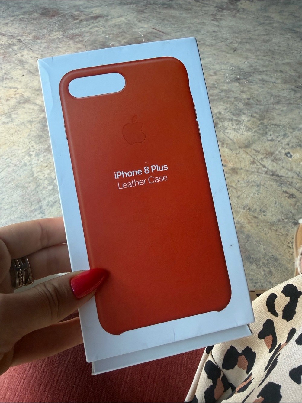 Apple iPhone 8 Plus Leather Case - orange